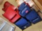 Group of Red/Blue Children's Armrest Chairs