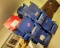 Group of Blue Children's Armrest Chairs, (1) Red Children's Armrest Chair