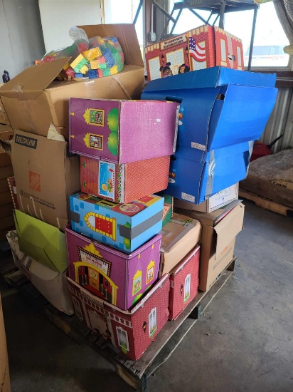 Box of Paint and Elmer's Glue, Building Blocks, Boxes of Daycare Activities