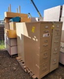 (4) File Cabinets, Group of Cubby Storage Cabinets