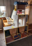 Group of Cubby Storage Cabinets, (1) Book Display, Little Tikes Play Workshop Bench, Etc