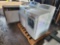 (1) LG WT5070CW Washer, (1) LG DLE4801 Dryer, Group of Virco Gray 24