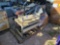 2 Pallets w/Computer Table, 2 Roll A Round Office Chairs, Clock, Lamp, Ethernet Port Switch, Etc.