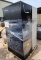 (1) Hon Black Metal 2-Door Storage Cabinet, (1) Eldon Beige Plastic Storage Cabinet