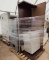 (1) Office Desk, (2) Laptop/Tablet Charging Carts, (2) File Cabinets, (1) Wooden 3-Drawer Cabinet
