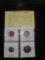 (4) Old Proof Coins (1962 Nickel,1964 Cent, 1982 Dime, 1978 Quarter)