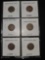 (6) Indian Head Cents (1885, 1886, 1888, 1901,1904 & 1908)