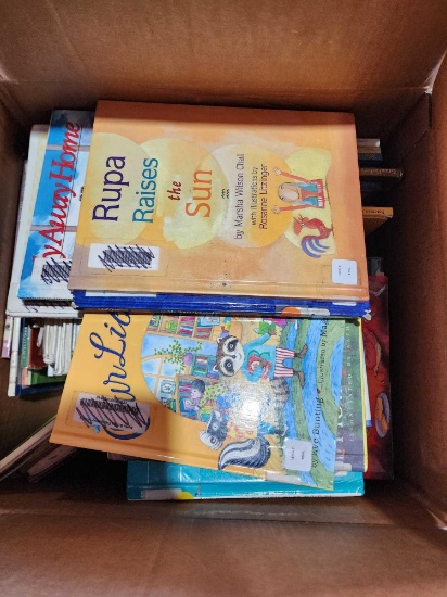 Pallet of Boxes w/ Children's Books and Misc. Wires/Cables