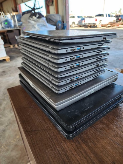 (10) Laptops (Acer, Dell and HP) (NO DESK)