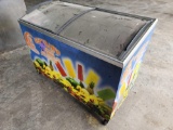 Commercial Ice Cream Freezer w/ Sliding Doors