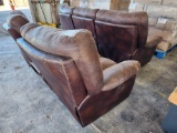 Brown Reclining 3 Seat Sofa, Brown Double Reclining Loveseat