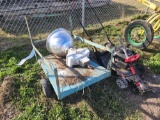 (1) Troy-Bilt Lawn Mower, (1) Weed Eater, (1) Metal Halide Spot/Flood Light, (1) Flat-Bed Dolly