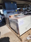 (3) Fabricated Overhead Wood Cabinets, (3) Ohaus Adventurer Digital Scaled, Picture Frames