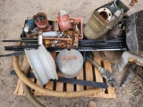 (2) Pallets with Misc. Muffler Parts, Radiators, Rim, Brush Guard, Etc.