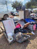 (2) Pallets w/ Toshiba Microwave, Edu. Textbooks, Dry-Erase Board, Sofa Cushions, Coffee Maker, Etc
