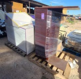 (2) Office Desks, Group of Mobile Book Shelfs