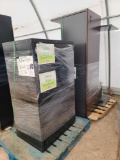(1) Hon Black 4-Drawer Lateral File Fire Cabinet, (1) Hon Cherry/Gray 4-Drawer Credenza, Etc