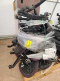 (6) Purple Rolling Arm Chairs, (10) Acco 60