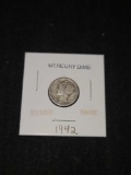 1942 Rare Silver Old Mercury Dime