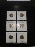 (6) Uncirculated...Jefferson Nickel (1969 D, 1977, 1979 D, 1980 D, 1988 D,1989 D)