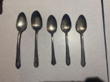 (5) Vintage Silver Spoons