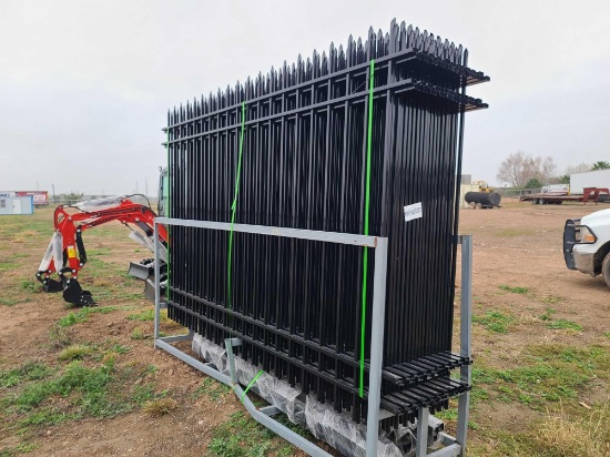 Unused Mobe MO20S Galvanized Steel Fence 10ft(L)x7ft (H)