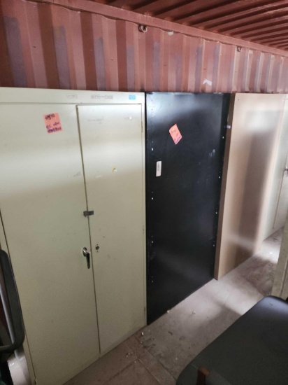 (4) Metal Storage Cabinets
