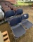 Group of Blue and Maroon Office Sled Chairs