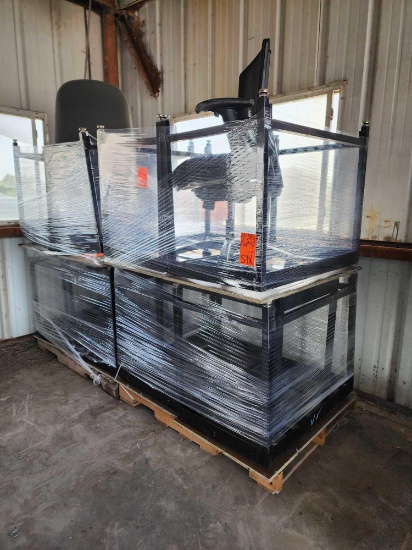 (2) Pallets w/(2) Mobile Office Chairs and School Tables