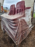 Group of Maroon Stackable Student Chairs...