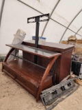 Pallet w/(1) Wooden Glass Table TV Stand, (1)...6-Drawer Wooden Dresser, (1) Aquos Flat-Screen TV,Pl