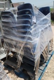 (1) Pallet w/Navy-Blue School Chairs