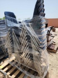 (1) Pallet w/Navy-Blue School Chairs