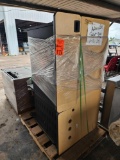 (3) Pallets w/(2) Computer Lab Desk Tables, (2) Science Lab Storage Cabinets
