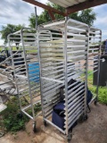 Group of Sheet Pan Racks, Plastic Cabinet