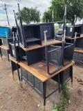 Group of Classroom Desks