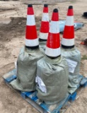4 Groups of New Safety Traffic Cones Fluorescent L15
