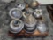 Group of Assorted Wheel Hub Caps and Trim Rings on 1 Pallet