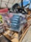 Group of Chairs, Group of Wooden Tables on 2 Pallets