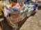 Boxes of Paint Supplies, Box of Honor Roll Pins, Pencil/Pen Holder, Games, Money Box on 2 Pallets