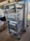 (2) Stainless Steel Commercial Tray Holding Carts, Group of Aluminum Baking Trays