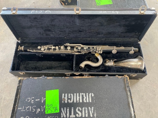 (1) Bass Clarinet w/ Carry Case, (1) Bassoon w/ Carry Case