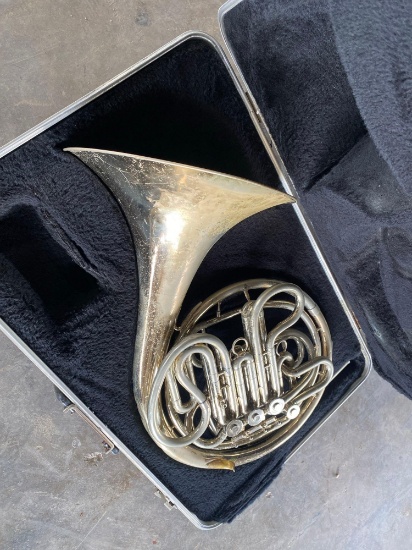 (1) French Horn w/ Carry Case, (1) Euphonium w/ Carry Case