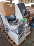 (1) Pallet w/Printers, Keyboards, Storage Cubby