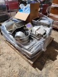 Group of Stainless Steel Baking Trays, Group of Assorted Kitchen Supplies