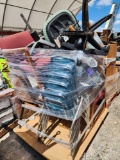 Group of Chairs, Group of Wooden Tables on 2 Pallets