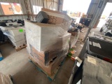 (2) Pallets w/Printers, Sony Speakers, Plastic Bin w/Headphones, Projectors, Computer Keyboards,Plus