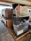 Shelf W/ Contents, Electrical Equipment, Box W/ Misc. on 3 Pallets