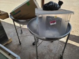 (2) Mobile Mixing Bowls, Clear Bin, Panasonic NE-1025F Commercial Microwave Oven