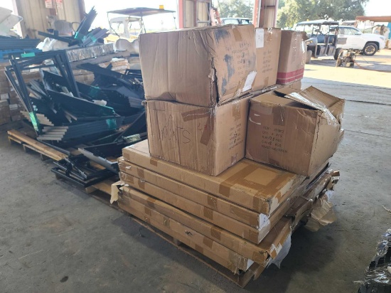 (3) Pallet of Unassembled School Table, TV Mount...(Might Be Missing Screws)